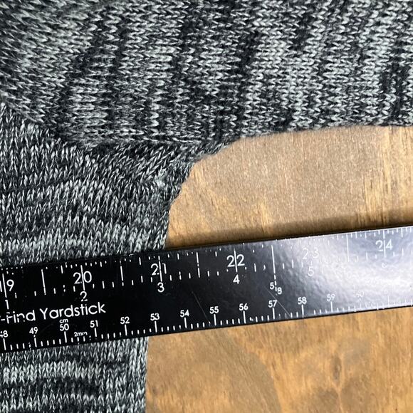 Express Womens Sweater Black Marled Knit Crew Neck Pullover Long Sleeve Large - Picture 8 of 12